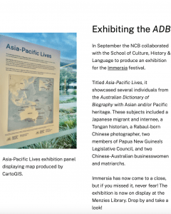 National Centre of Biography News, October 2024