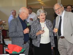 Alan Mawer, Pat Clarke at online launch of Vol 18 of the Australian Dictionary of Biography, 2012