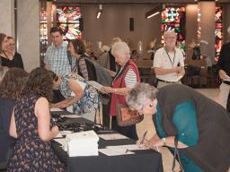Registration desk, Related Histories conference, 2017