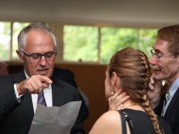 Malcolm Turnbull, Melanie Nolan, Ian Young at launch of The ADB&#039;s Story, 2013