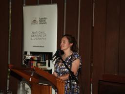Melanie Nolan at launch of Seven Dwarfs and the Age of the Mandarins, 2015