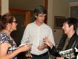 Melanie Nolan, Sam Furphy, Chris Wallace at launch of Seven Dwarfs and the Age of the Mandarins, 2015