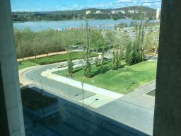 Window view from library of Lake Burley Griffin