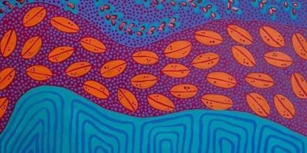 Extract of &#039;My Country&#039; by Luritja artist, Kayannie Denigan.