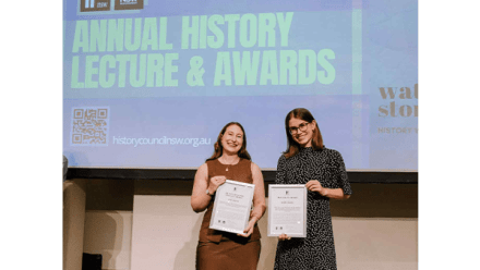 Zoe Smith and Ruby Ekkel NSW History Council Awards