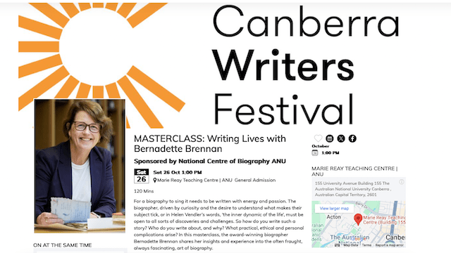 Writing Lives with Bernadette Brennan