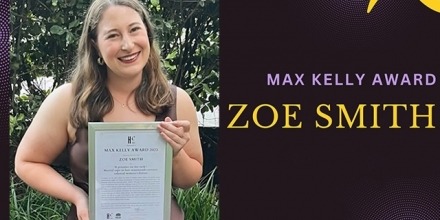 Zoe Smith wins the Kelly Award and NLA Scholarship