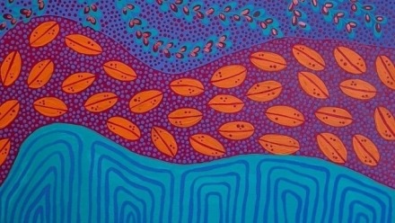 Extract of 'My Country' by Luritja artist, Kayannie Denigan.